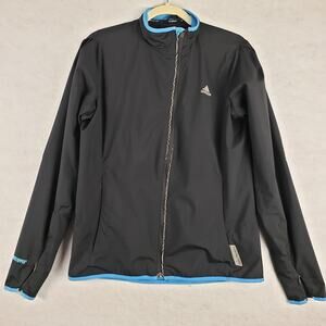 Adidas Women's M Formotion Windstopper Jacket‎ Black Blue Sporty Windbreaker
